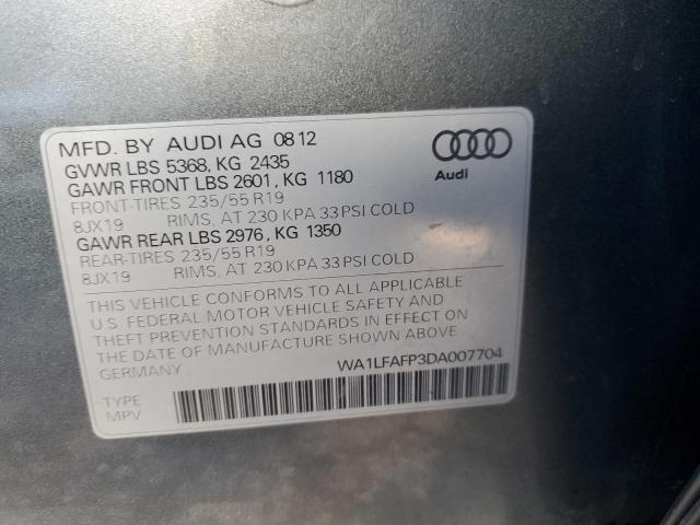 Photo 10 from auction – 2013 AUDI Q5 PREMIUM with VIN WA1LFAFP3DA007704