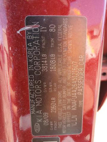 Photo 10 from auction – 2010 KIA FORTE EX with VIN KNAFU4A26A5121607
