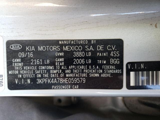 Photo 10 from auction – 2017 KIA FORTE LX with VIN 3KPFK4A78HE059579