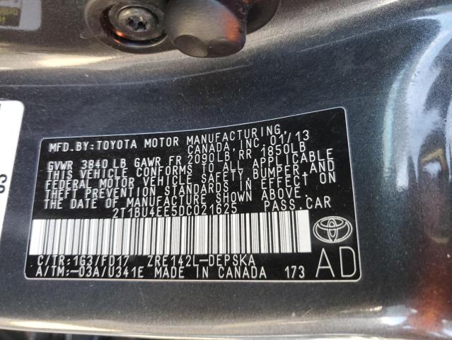 Фото 10 с аукциона – 2013 TOYOTA COROLLA BA с VIN 2T1BU4EE5DC021625