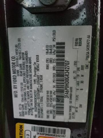 Photo 10 from auction – 2016 FORD FUSION SE with VIN 3FA6P0HD0GR342707