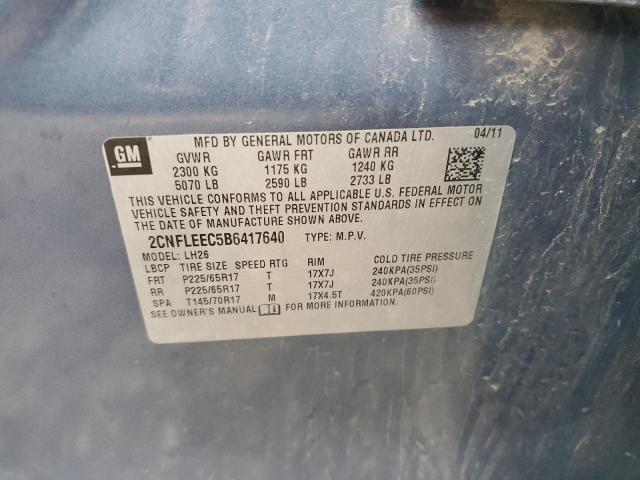 Photo 10 from auction – 2011 CHEVROLET EQUINOX LT with VIN 2CNFLEEC5B6417640