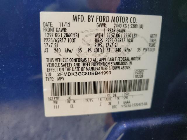Photo 10 from auction – 2013 FORD EDGE SE with VIN 2FMDK3GC8DBB41993