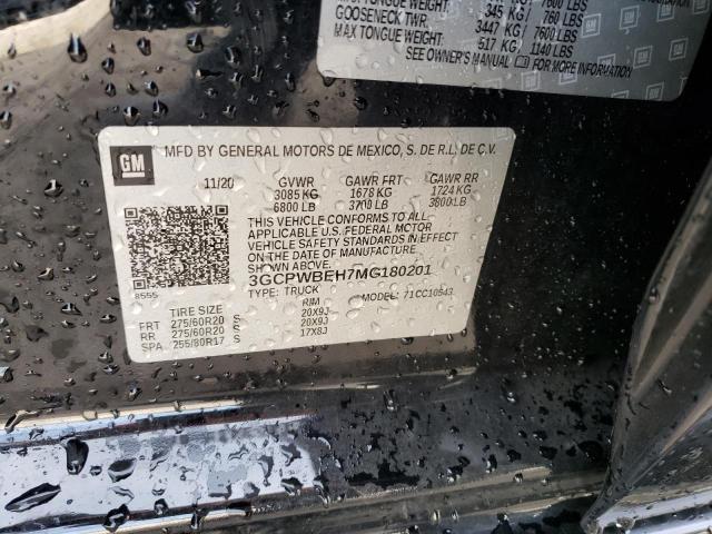 Photo 10 from auction – 2021 CHEVROLET SILVERADO with VIN 3GCPWBEH7MG180201