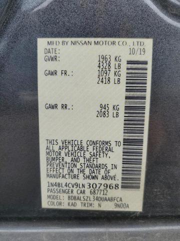 Photo 10 from auction – 2020 NISSAN ALTIMA SR with VIN 1N4BL4CV9LN307968