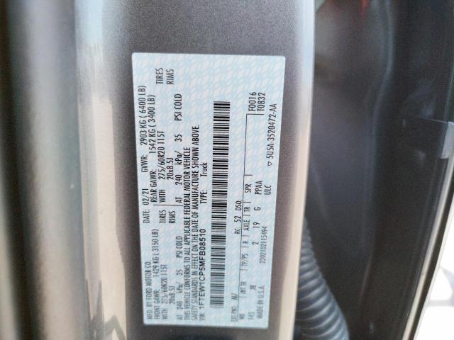 Photo 10 from auction – 2021 FORD F150 SUPER with VIN 1FTEW1CP5MFB08510