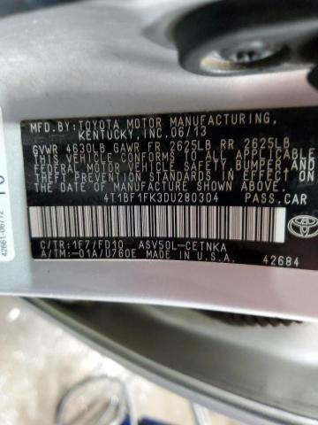Photo 10 from auction – 2013 TOYOTA CAMRY L with VIN 4T1BF1FK3DU280304