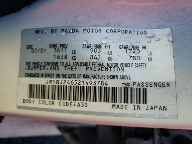 Photo 10 from auction – 2002 MAZDA PROTEGE PR with VIN JM1BJ246521493784