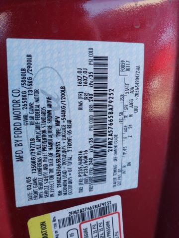 Photo 10 from auction – 2005 FORD FREESTAR S with VIN 2FMZA57665BA79252