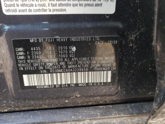 Foto 10 de la subasta – 2010 SUBARU LEGACY 2.5 con VIN 4S3BMCC60A3228658