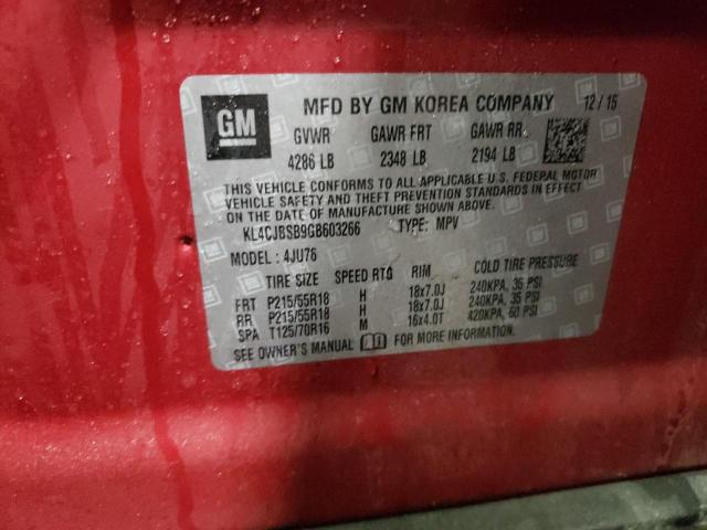 Photo 10 from auction – 2016 BUICK ENCORE CON with VIN KL4CJBSB9GB603266