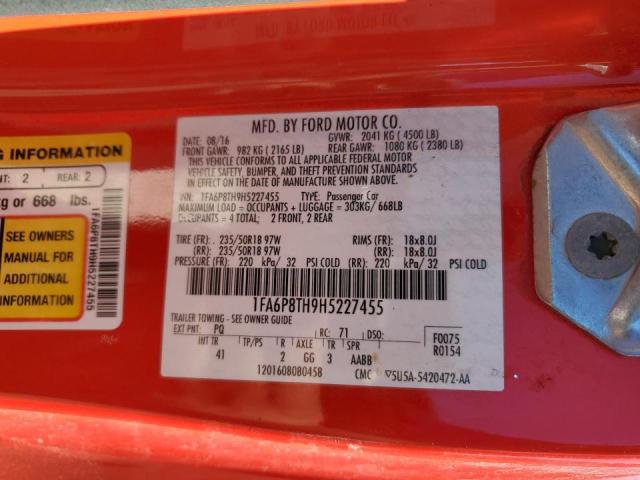 Photo 10 from auction – 2017 FORD MUSTANG with VIN 1FA6P8TH9H5227455