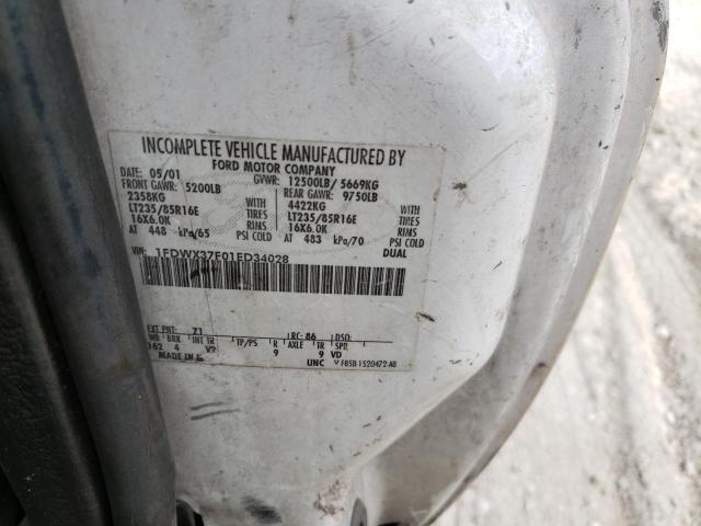Photo 10 from auction – 2001 FORD F350 SUPER with VIN 1FDWX37F01ED34028