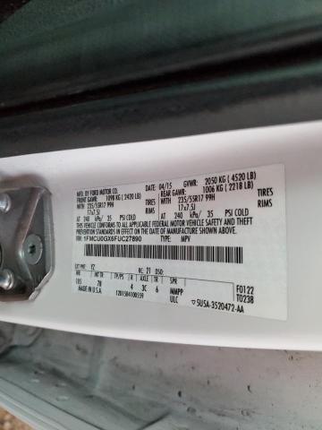 Photo 10 from auction – 2015 FORD ESCAPE SE with VIN 1FMCU0GX6FUC27890