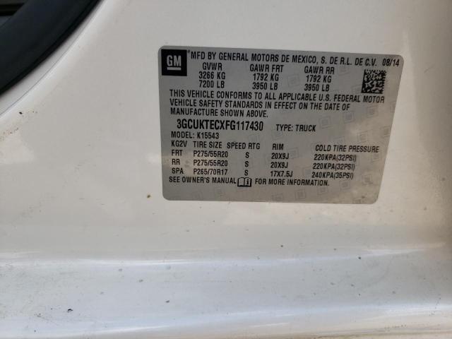 Photo 10 from auction – 2015 CHEVROLET SILVERADO with VIN 3GCUKTECXFG117430