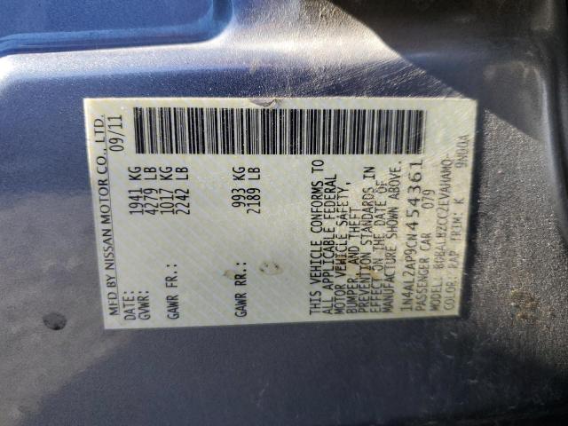Photo 10 from auction – 2012 NISSAN ALTIMA BAS with VIN 1N4AL2AP9CN454361