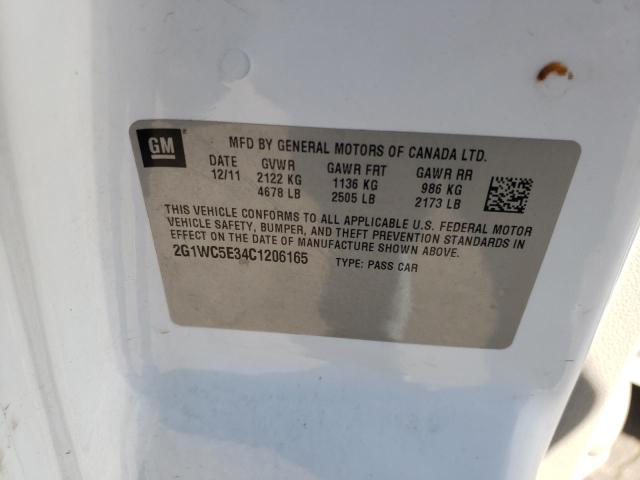 Photo 10 from auction – 2012 CHEVROLET IMPALA LTZ with VIN 2G1WC5E34C1206165