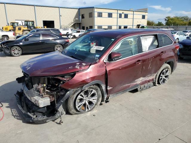 TOYOTA HIGHLANDER 2019 with VIN 5TDZARFH5KS057963 - Photo from auction