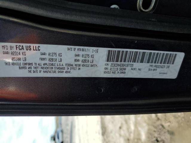 Photo 10 from auction – 2016 DODGE CHARGER SX with VIN 2C3CDXHG3GH187725