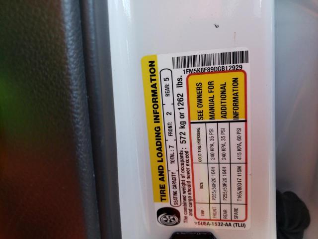 Photo 10 from auction – 2013 FORD EXPLORER L with VIN 1FM5K8F89DGB12929