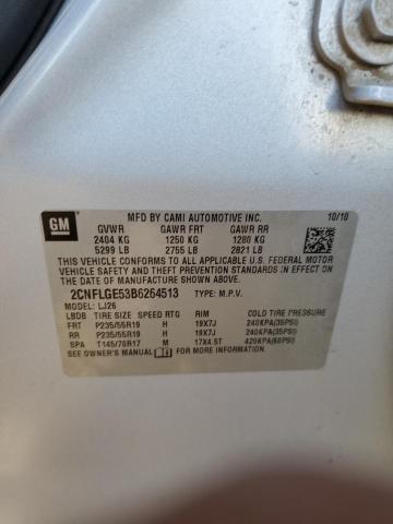 Photo 10 from auction – 2011 CHEVROLET EQUINOX LT with VIN 2CNFLGE53B6264513