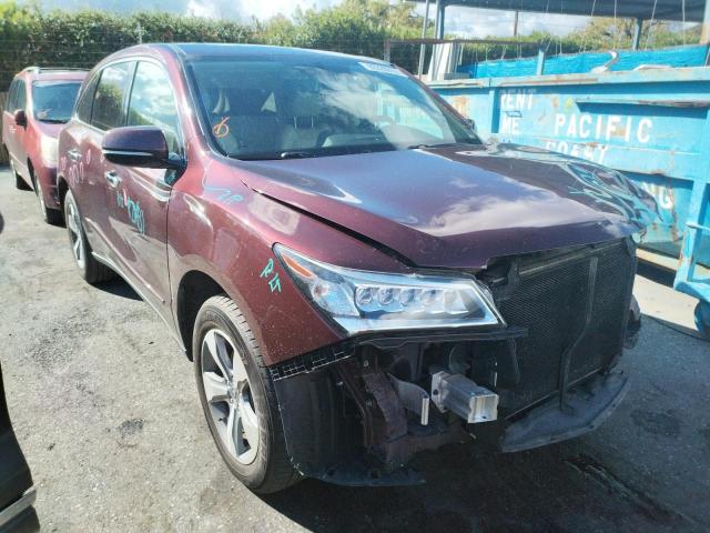 ACURA MDX 2016 with VIN 5FRYD4H22GB002895 - Photo from auction