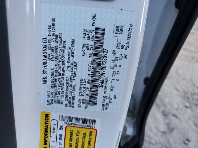 Photo 10 from auction – 2016 FORD FUSION SE with VIN 3FA6P0H98GR230927