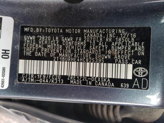 Photo 10 from auction – 2017 TOYOTA COROLLA L with VIN 2T1BURHE4HC825395