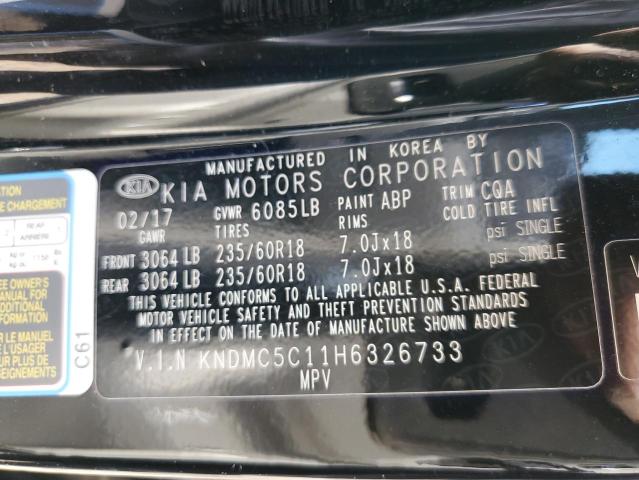 Photo 10 from auction – 2017 KIA SEDONA EX with VIN KNDMC5C11H6326733