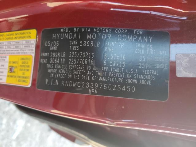 Photo 10 from auction – 2007 HYUNDAI ENTOURAGE with VIN KNDMC233976025450