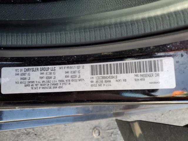 Photo 10 from auction – 2013 CHRYSLER 200 TOURIN with VIN 1C3CCBBB0DN538418