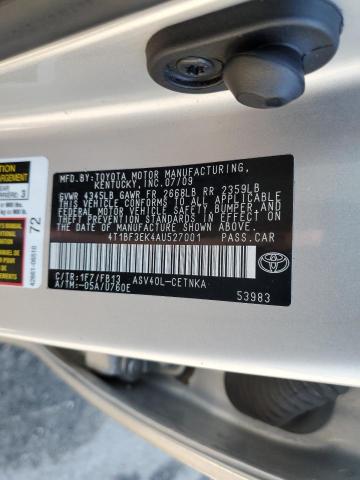 Photo 10 from auction – 2010 TOYOTA CAMRY BASE with VIN 4T1BF3EK4AU527001