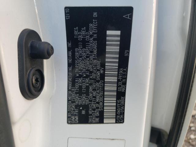 Photo 10 from auction – 2011 TOYOTA SIENNA SPO with VIN 5TDXK3DC7BS111370