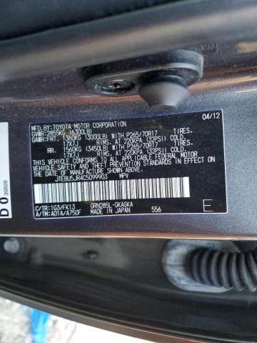 Photo 10 from auction – 2012 TOYOTA 4RUNNER SR with VIN JTEBU5JR4C5099903