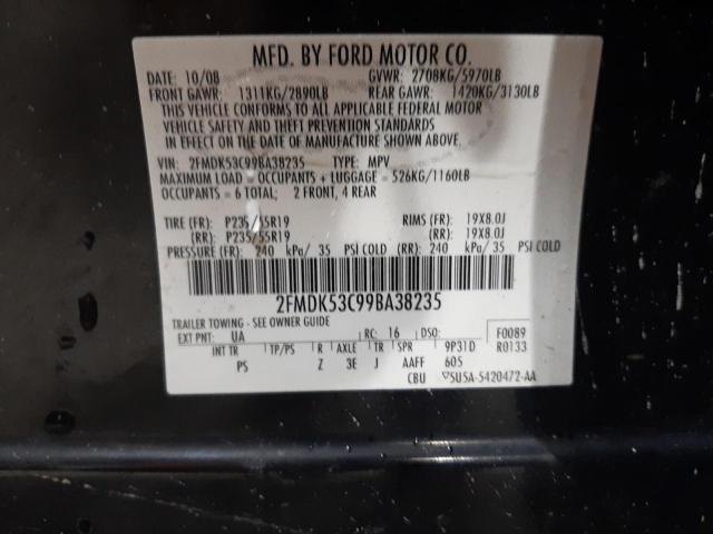 Photo 10 from auction – 2009 FORD FLEX LIMIT with VIN 2FMDK53C99BA38235