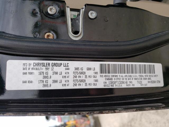 Photo 10 from auction – 2012 DODGE RAM 1500 L with VIN 1C6RD6PT1CS290148