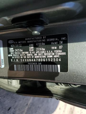 Photo 10 from auction – 2013 KIA OPTIMA EX with VIN 5XXGN4A78DG152504