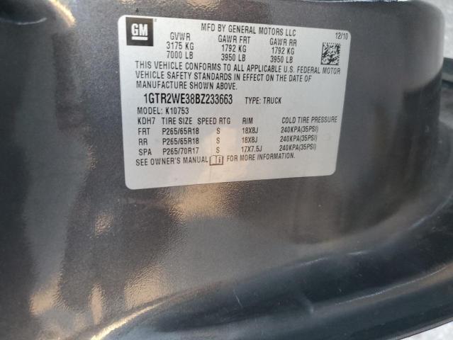 Photo 10 from auction – 2011 GMC SIERRA K15 with VIN 1GTR2WE38BZ233663
