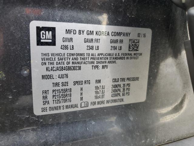 Photo 10 from auction – 2016 BUICK ENCORE with VIN KL4CJASB4GB630238