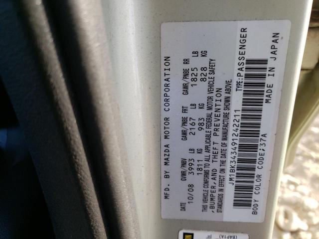 Photo 10 from auction – 2009 MAZDA 3 S with VIN JM1BK343491242211