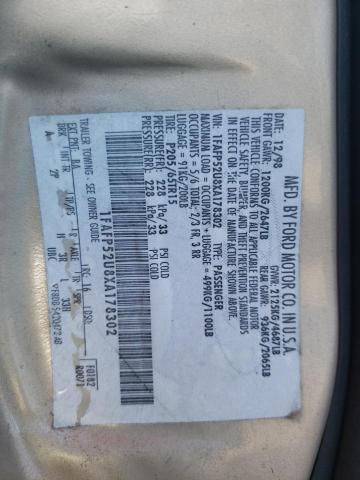 Photo 10 from auction – 1999 FORD TAURUS LX with VIN 1FAFP52U8XA178302