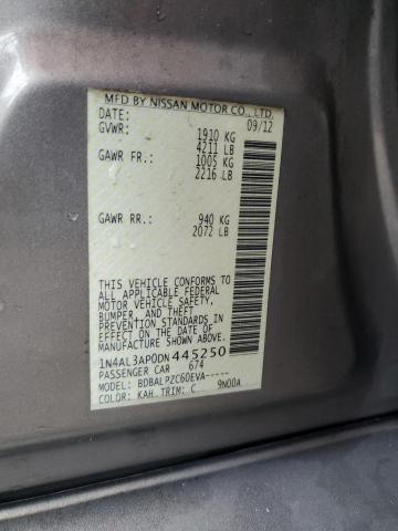 Photo 10 from auction – 2013 NISSAN ALTIMA 2.5 with VIN 1N4AL3AP0DN445250