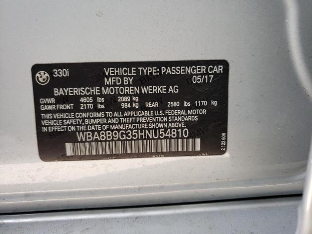 Photo 10 from auction – 2017 BMW 330 I with VIN WBA8B9G35HNU54810