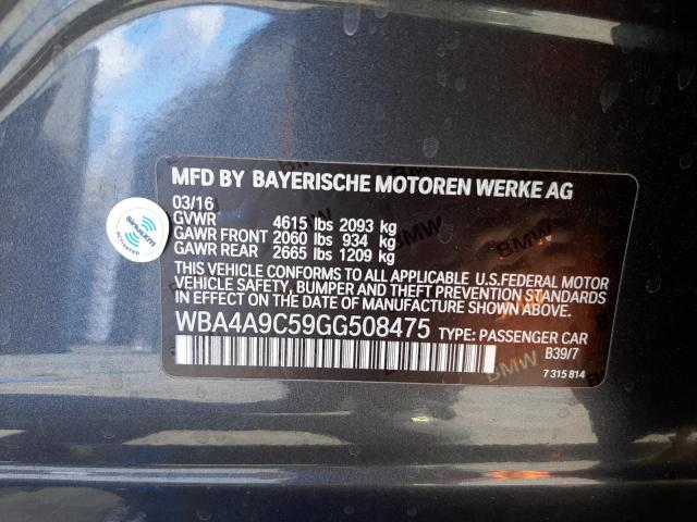Photo 10 from auction – 2016 BMW 428 I GRAN with VIN WBA4A9C59GG508475