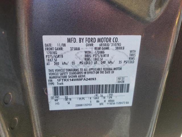 Photo 10 from auction – 2009 FORD F150 SUPER with VIN 1FTRX14W69FA24093