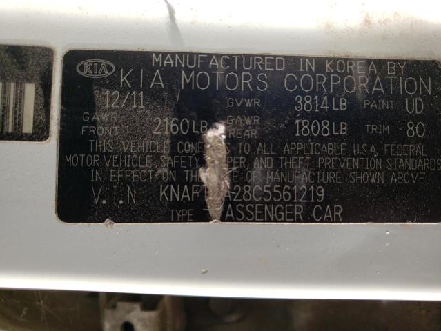 Photo 10 from auction – 2012 KIA FORTE LX with VIN KNAFT4A28C5561219