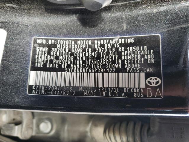 Photo 10 from auction – 2016 TOYOTA COROLLA L with VIN 5YFBURHE6GP394122