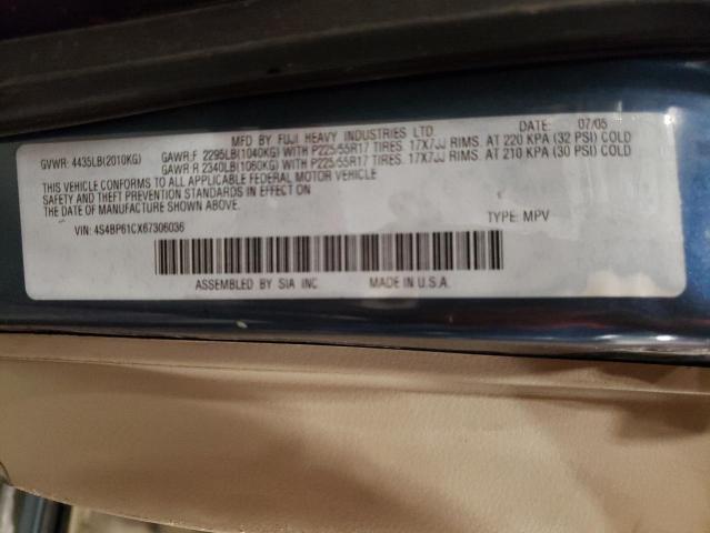 Photo 10 from auction – 2006 SUBARU OUTBACK with VIN 4S4BP61CX67306036