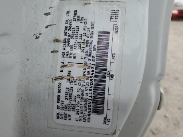 Photo 10 from auction – 1997 NISSAN QUEST XE with VIN 4N2DN1110VD854631