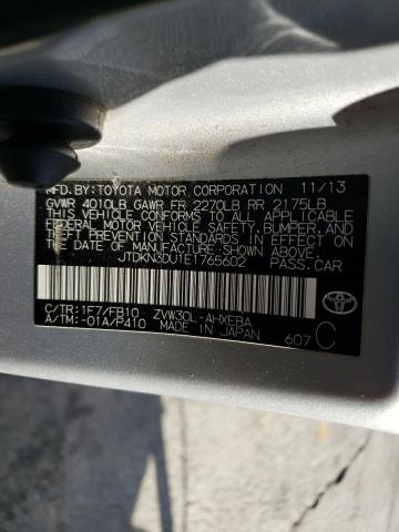 Photo 10 from auction – 2014 TOYOTA PRIUS with VIN JTDKN3DU1E1765602